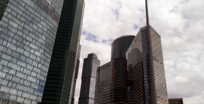 WEBCITY24. Границы реального мира. Москва-Сити Бизнес-центр. Недоумение, которое я переживал, было таким же удивительным, как все другое, что случалось со мной Фото WEBCITY24. Москва-Сити, Бизнес-центр. Вид со стороны ТТК. Апрель 2020г.