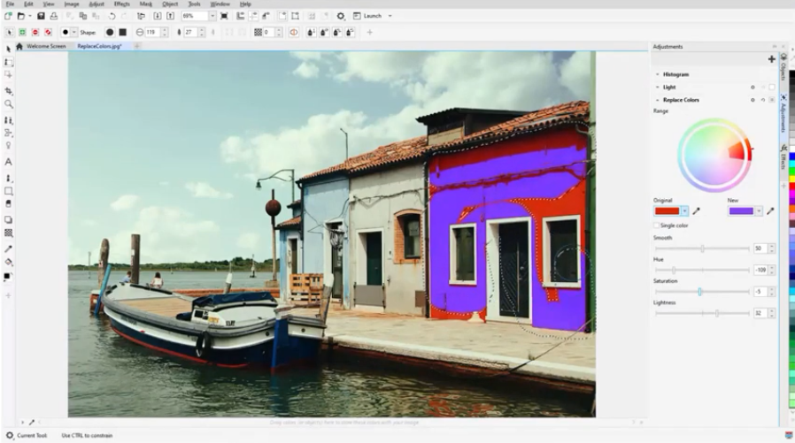 CorelDRAW 2021: использование фильтра замены цветов. В этом коротком видео вы узнаете как использовать фильтр замены цветов для более точного редактирования изображений как в новой версии CorelDRAW 2021, так и Corel Photo-Paint 2021. Corel, Купить CorelDRAW Graphics Suite, CorelDRAW 2021