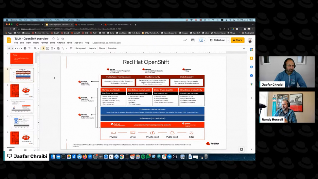 Час повышения уровня (E56): Распаковка Red Hat OpenShift. Что такое Red Hat OpenShift и почему вы должны узнать о нем больше? Присоединяйтесь к нам, чтобы ознакомиться с контейнерной платформой Red Hat OpenShift. Если вы новичок в Kubernetes, используете контейнеры или хотите создавать, развертывать приложения и управлять ими в облачной среде, то OpenShift - хорошее место для начала. В этом эпизоде мы взглянем на платформу Kubernetes корпоративного уровня с открытым исходным кодом свежим взглядом и обсудим, как она может помочь управлять контейнерными приложениями в локальной, частной и общедоступной облачной инфраструктуре. Так что присоединяйтесь к нам, чтобы узнать больше, когда мы распаковываем Red Hat OpenShift. Red Hat, Купить Red Hat Enterprise Linux, Купить Red Hat OpenStack Platform, Купить Red Hat Virtualization, ITOperations, Automation