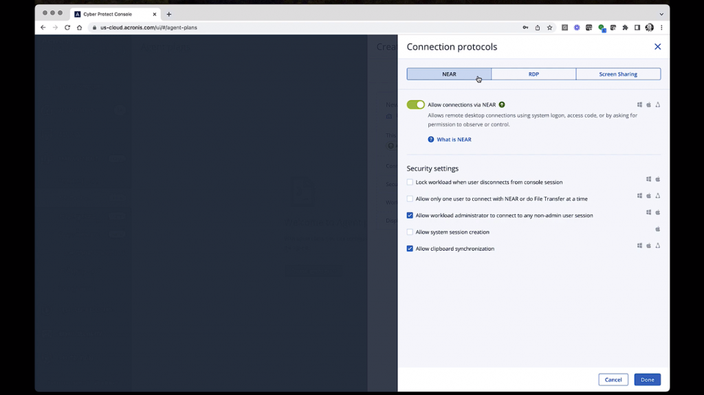 Расширенное управление Acronis: Удаленный рабочий стол и помощь. В этом видео мы покажем, как использовать удаленный рабочий стол и вспомогательные функции, включенные в Acronis Advanced Management. Получайте доступ к удаленным рабочим нагрузкам и быстро решайте технические проблемы, экономя время и обеспечивая надежную поддержку с отличной производительностью — даже в случаях ограниченной пропускной способности. Киберпротект, Купить Кибер Бэкап, Купить Кибер Протего, Купить Кибер Инфраструктура, Acronis Advanced Management