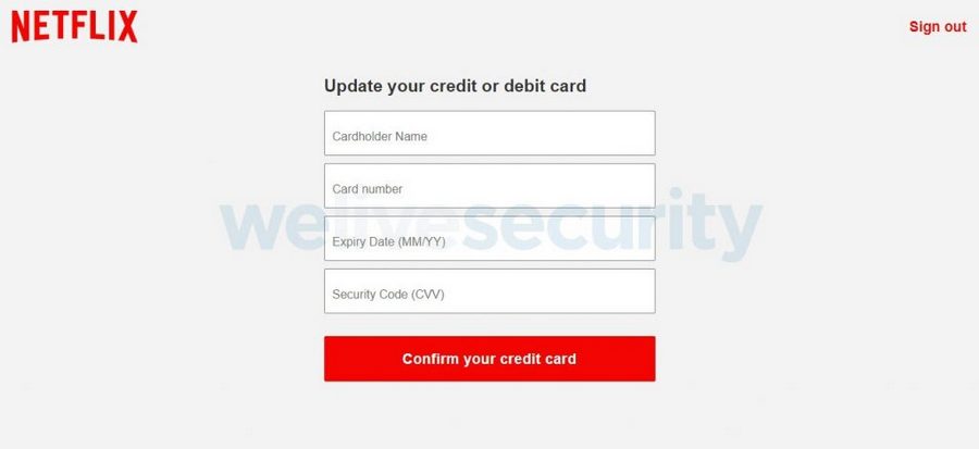Фишинговая страница для похищения платежных данных пользователей Фишинговая страница для похищения платежных данных пользователей