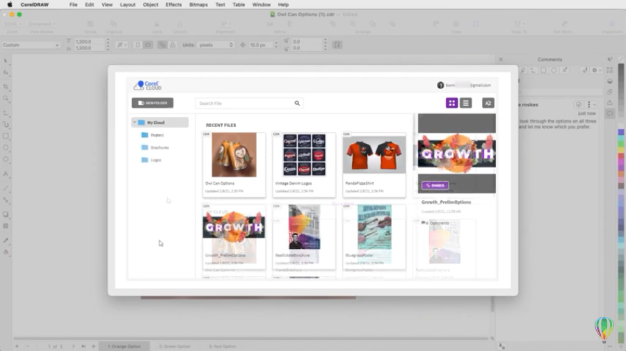 Совместная работа и управление облачными файлами в CorelDRAW | Mac. Научитесь загружать ваши файлы CorelDRAW (CDR) в интуитивную облачную инфопанель и обмениваться ими с клиентами посредством веб-ссылок. Немного попрактиковавшись, вы увидите, насколько легко можно решать задачи хранения, систематизации и обмена облачными файлами. 