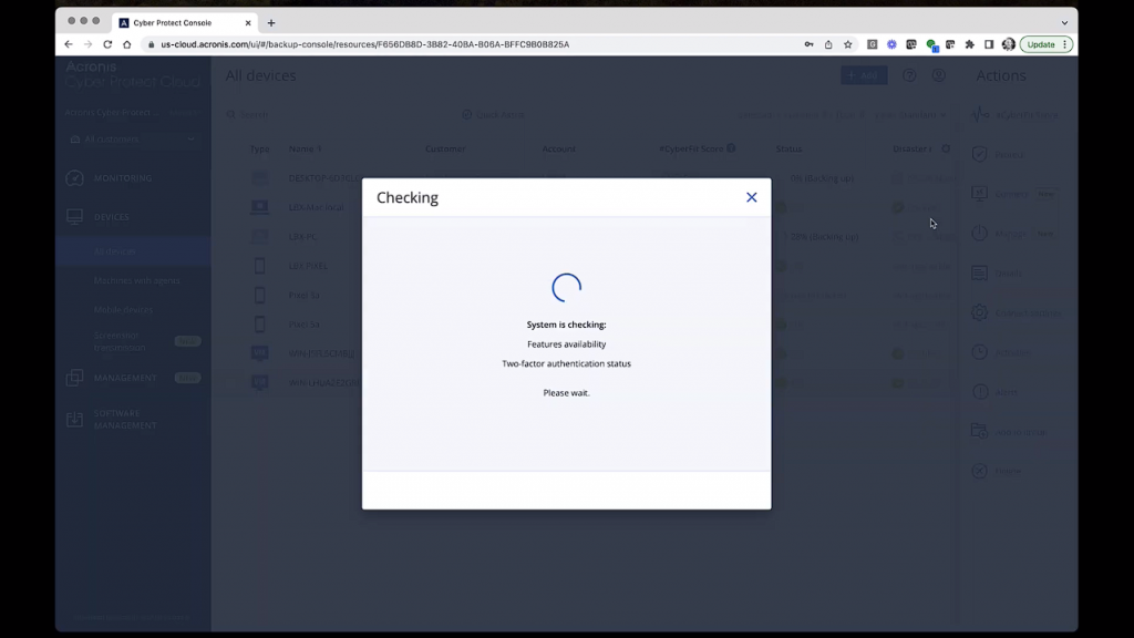 Расширенное управление Acronis: Удаленный рабочий стол и помощь. В этом видео мы покажем, как использовать удаленный рабочий стол и вспомогательные функции, включенные в Acronis Advanced Management. Получайте доступ к удаленным рабочим нагрузкам и быстро решайте технические проблемы, экономя время и обеспечивая надежную поддержку с отличной производительностью — даже в случаях ограниченной пропускной способности. Киберпротект, Купить Кибер Бэкап, Купить Кибер Протего, Купить Кибер Инфраструктура, Acronis Advanced Management