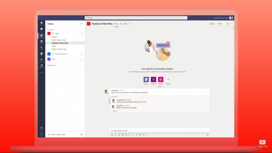 Adobe Acrobat for Microsoft Teams | Adobe Document Cloud. Благодаря совершенно новой интеграции с Microsoft Teams несколько пользователей Acrobat могут легко комментировать и комментировать PDF-документы, хранящиеся в SharePoint, OneDrive или Teams, в пользовательском интерфейсе Teams. Это делает просмотр PDF-файлов намного быстрее, а включение обратной связи намного проще и эффективнее, поскольку комментарии записываются в одну версию PDF-файла, хранящуюся в SharePoint или OneDrive. И, наконец, безопасность дополняется временным хранением документов на серверах Adobe Document Cloud и окончательными версиями документов в SharePoint или OneDrive.