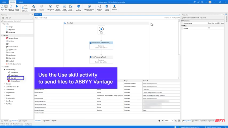 ABBYY Vantage: Разъем для UiPath - Видеоурок. Посмотрите это видео и узнайте, как использовать Vantage activities через UiPath. Обработайте документ и получите первые результаты менее чем за минуту!
