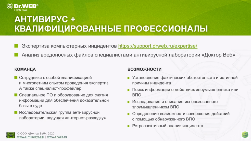 Dr Web – компания и технологии