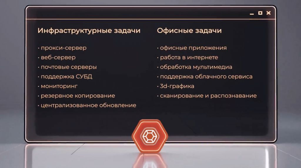 0:00 — Интро0:10 — Варианты исполнения0:16 — Предназначение0:22 — Соответствие требованиям0:37 — Состав продукта0:45 — Поддержка построения IT-инфраструктуры0:55 — На чем работает ОС "Альт СП"1:07 — Регулярные обновления