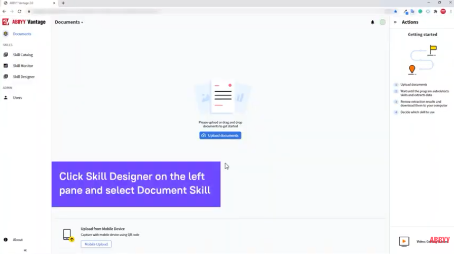 ABBYY Vantage: Document Skill Designer - Видеоурок. Посмотрите это видео и узнайте, как создать навык документа с помощью Vantage Skill Designer всего за несколько простых шагов. Навык документооборота способен обрабатывать один конкретный тип документа и извлекать ключевую деловую информацию из документов этого типа. Извлеченная информация может быть передана другим бизнес-процессам и системам и использована для принятия разумных бизнес-решений.